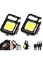 Small Mini COB Pocket Magnetic Flashlights Powerful 500 High Lumens Bright Rechargeable Keychain Work Light Flashlight Pack 2