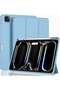 iPad Air 5th/4th Gen Case 10.9" (M4) with Pencil Holder - Slim Protective Smart Cover (Azure Blue)