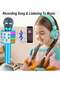 Portable Wireless Singing Karaoke Mic Machine with LED Light for Home Party & Birthday Gifts (Blue) - 3