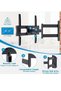 Lcd, Led Tv Wall Bracket For 36 Inch To 55 180 Degree Rotation And 15 + Tilt View, Swivel Articulating, Full Motion Mount, Black - 3