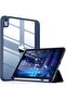 Case Compatible with iPad 10th Generation 2022 10.9 Inch with Pencil Holder, Slim Protective Cover with Clear Back Shell for iPad 10th Gen A2696 A2757 A2777, Auto Wake/Sleep, Navy