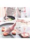 12 Pcs Silicone Cooking Utensils Set, Heat Resistant Wooden Handles, BPA Free, Non Toxic, Pink - 4