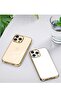 Compatible for iPhone 14 Pro Max Clear Case (2022, Crystal Transparent Shockproof Bumper Shell with Gold Mirror Edge) - 2