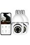 2Pcs Light Bulb Security Camera 2.4GHz & 5G WiFi Outdoor, 1080P E27 Light Socket Security Cameras