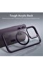 iPhone 14 Pro Max Case, MagSafe Phone Case Supports Magnetic Wireless Charging, Shockproof Military-Grade Protection, Smooth Grip, Classic Hybrid Cover for iPhone 14 Pro Max, Clear Purple - 5