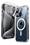 5-in-1 Magnetic Clear Case for iPhone 15 Pro 6.1-Inch with 2 Screen & 2 Camera Protectors