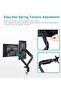 Dual Monitor Mount Stand - Height Adjustable Gas Spring Desk Mount for 17-32 inch Screens - 4