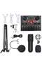 Multi-functional Live Sound Card BM800 Microphone Set Audio Recording Equipments (Black)