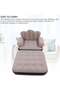 Inflatable Sofa Bed – Portable, Foldable Thickened Flocked PVC Blow-Up Couch Mattress - 4