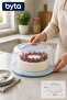 Cake and Pastry Container with Lid Transparent Round Pastry Storage and Serving Container Bpa-Free Purple Pink Blue Black 1 Piece Mixed Colors Sent - 2