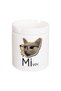 Meow Printed Ceramic Ashtray |   Cat Themed Decorative Ceramic Ashtray |   White Round Ashtray |   Gift Design - 2