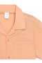 Orange Resort Collar Linen Blend Boy's Shirt - 4