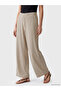 Lcw Everyday Ecru Elastic Waist Striped Women's Trousers - 2