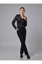 Perzoni Transparent Detailed Corset-Looking Satin Blouse 3563 - 3