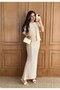 Women's 3-Piece Knitwear Set: Cardigan, Cropped Blouse and Long Skirt Combination, Stylish Summer Set - 3
