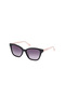 Shiny Black Uv400 Acetate Female Sunglasses