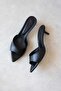 Randall Women's Heeled Leather Sandals Black - 3