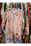 Women's Floral Print Coord Set, Pink Sheesha Lawn, V-Neck with Lace Trim, 3/4 Sleeves - 2