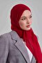شال شيفون أحمر فاخر - 4
