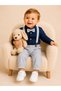 Boy's Salopet Pants Shirt Bow Tie Set - 2