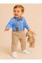 Boy's Salopet Pants Shirt Bow Tie Set - 4