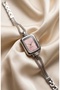 Women's Steel Watch Silver Color & Pink Dial Old Money Vintage Rectangular Case Luxury Elegant Stylish Women's Wristwatch 2026 - 2