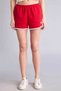 White Elastic Waist Mini Shorts with Piping Detail G8017Ax26Hs - 2