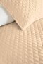 Cream Minimal Young Room Single Pique Set - Beige Quilted 160X220 cm Seasonal Bedspread - 3