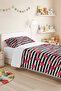 Striped Heart Black Teen Room Single Pique Set-Modern Red 160X220Cm Quilted Bedspread - 5