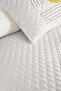 Yellow Geometric Modern Young Room Single Pique Set-Grey Striped 160X220Cm Quilted Bedspread - 3