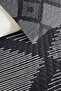 Anthracite Geometric Young Room Single Pique Set - Gray Striped 160X220 cm Quilted Bedspread - 3