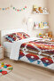 Bohemian Geometric Young Room Single Pique Set - Ethnic Orange 160X220 cm Quilted Bedspread - 2
