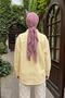 Tied Crepe Bonnet Turban, B-101, Dried Rose - 3