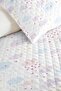 Cloud Heart Patterned Girl's Pique Set - Cute Rainbow Pink Baby Room Bedspread - 160X220 cm - 3