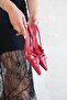 Women's Paris Thin Heeled Shoes - Red-Patent Leather - 3
