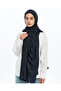 60% Lyocell 40% Cotton Motif Patterned Shawl_Navy Blue