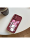 Tecno Spark 40 Pro Plus Compatible Case Camera Protector Burgundy Silicone Couple Phone Case Melody Pattern - 5