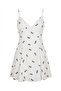Rope Strap Short Shorts Dress Ecru