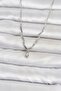 Brass Silver Color Drop Model Women's Necklace