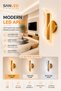 Decorative 12W Indoor Bronze Case 3-Color Light Modern Wall Sconce Electric 10 Pcs - 2