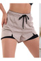 Women's Active Swim Shorts with Inner Tights and Slit Detail - 3