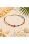 Colorful Plastic Bead Clover Anklet with Gold Extension Chain - 4