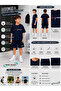 Summer Striped King Printed Boys' Navy Blue Shorts, Navy Blue T-Shirt Set - 2