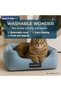Corduroy Pet Bed Medium - Baby Blue - Soft & Durable Washable Pet Bed, with Non Slip Base - 70 x 60 x 23 cm - 3