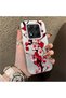 Poco X7 Compatible Silicone Edge Hard Back Case Couple Phone Case with Floral Pattern - 3
