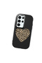 Samsung Galaxy S23 Ultra Compatible Case Camera Protector Black Silicone Couple Phone Case Heart Pattern - 3