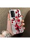 Samsung Galaxy A17 Compatible Silicone Edge Hard Back Case Couple Phone Case with Floral Pattern - 3