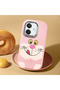 Oppo A3 Compatible Case Camera Protector Pink Silicone Couple Phone Case Cute Patterned - 2