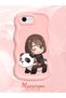 iPhone 6S Plus Compatible Case Camera Protector Pink Silicone Couple Phone Case Panda Pattern - 2