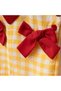 Süzene Heart Embroidered Gingham Fabric Salopet and T-Shirt 100% Cotton Baby Girl - 5